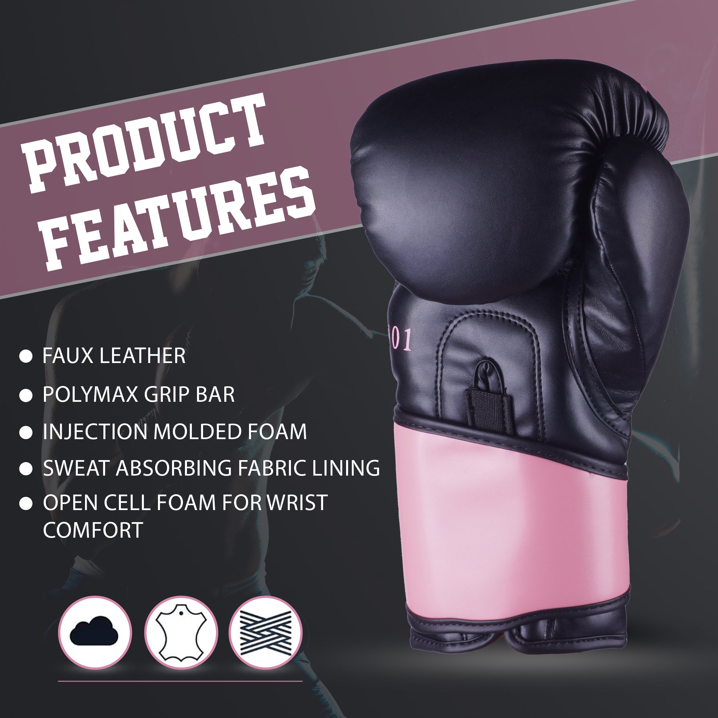 Kids Gloves Essential Series Black & Pink