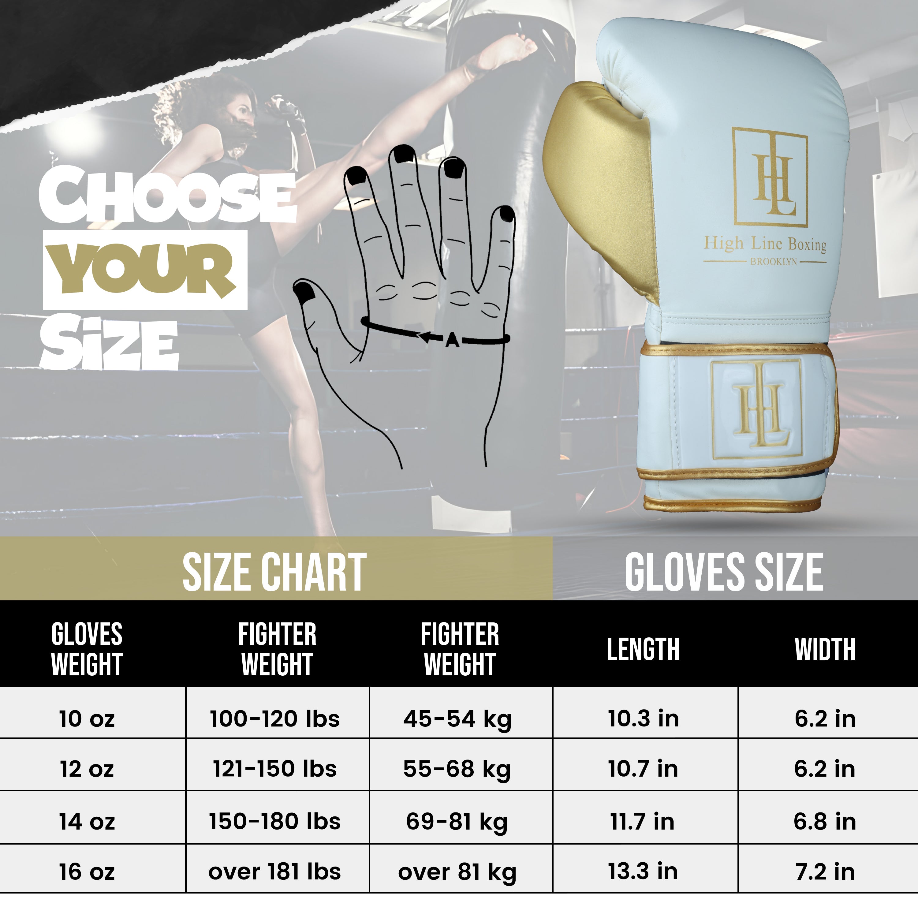 Adult Gloves Essential Series White & Gold
