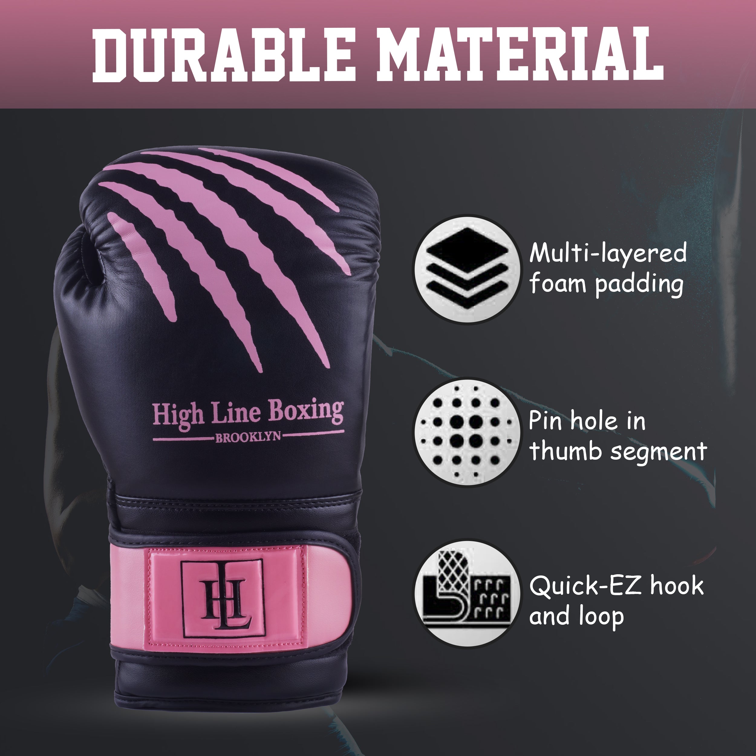 Kids Gloves Essential Series Black & Pink