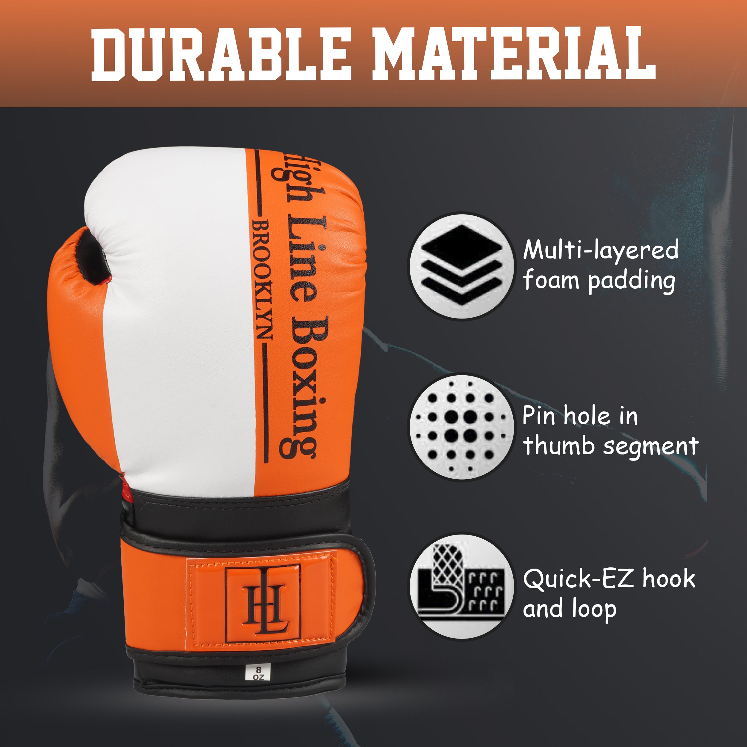 Kids Gloves Essential Series White & Orange